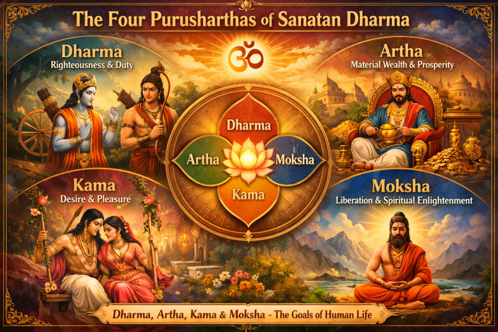 The Four Purusharthas of Sanatan Dharma: Dharma, Artha, Kama, and ...