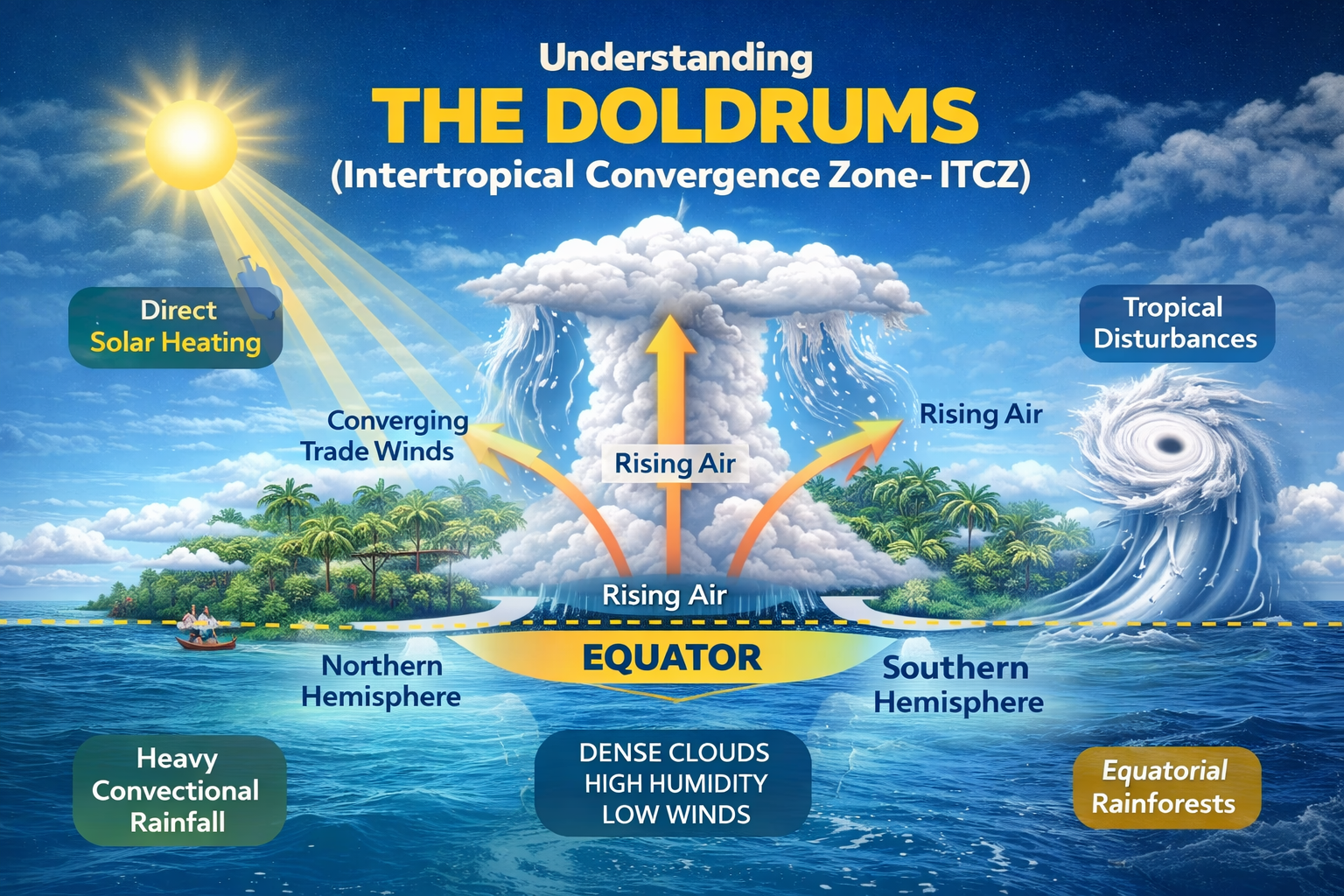 Doldrums: Concept, Meaning, Causes, and Importance in Geography