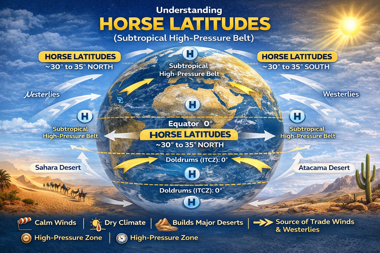Horse Latitudes: Meaning, Origin, and Geographic Importance